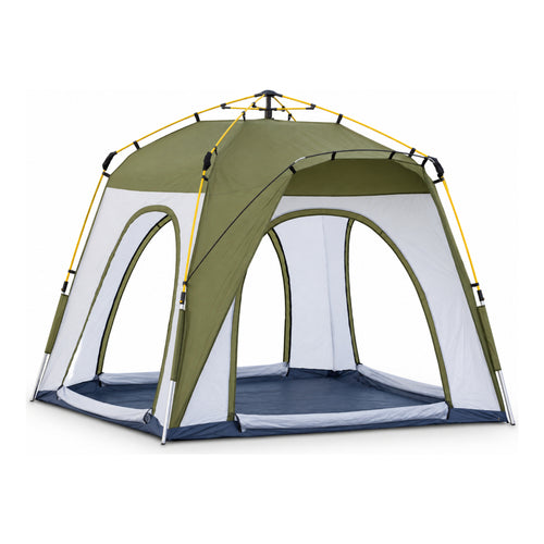 TREKCAMP Auto Family Tent — Green / White — Poster 1 of 13