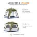 TREKCAMP Auto Family Tent — Green / White — Poster 4 of 13