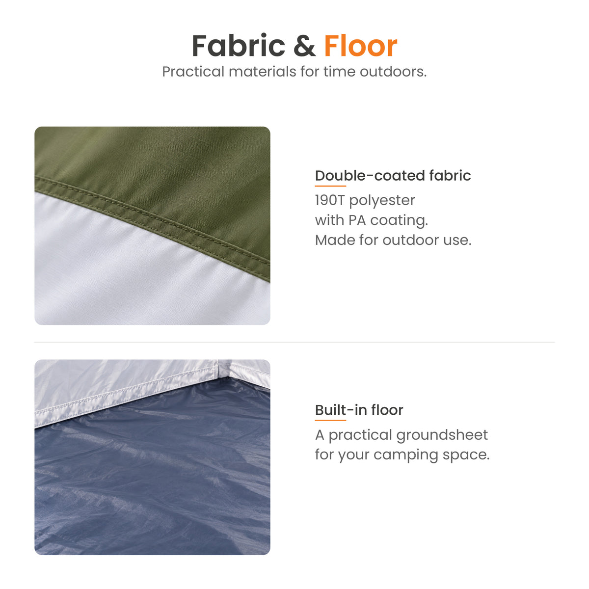 TREKCAMP Auto Family Tent — Green / White — Poster 5 of 13