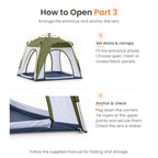TREKCAMP Auto Family Tent — Green / White — Poster 10 of 13