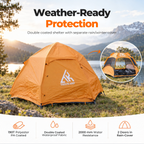 TREKCAMP orange rain cover, 190T PA-coated polyester and 2000 mm water-resistance fabric