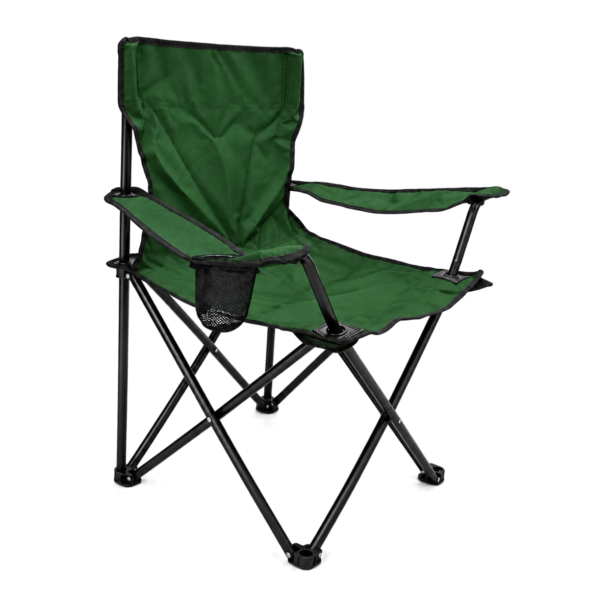 TREKCAMP Folding Camping Chair Green - white background